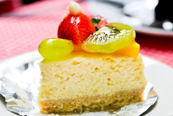 Tarta de queso de frutas — Foto de Stock