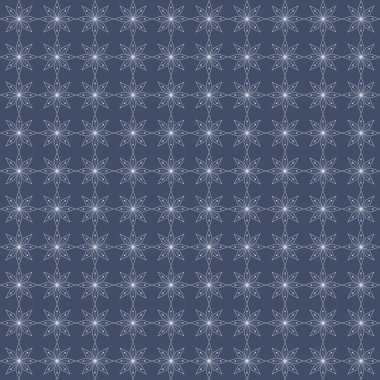 Vektör geometrik beyaz kar taneleri yıldızsız iz arkaplanı.