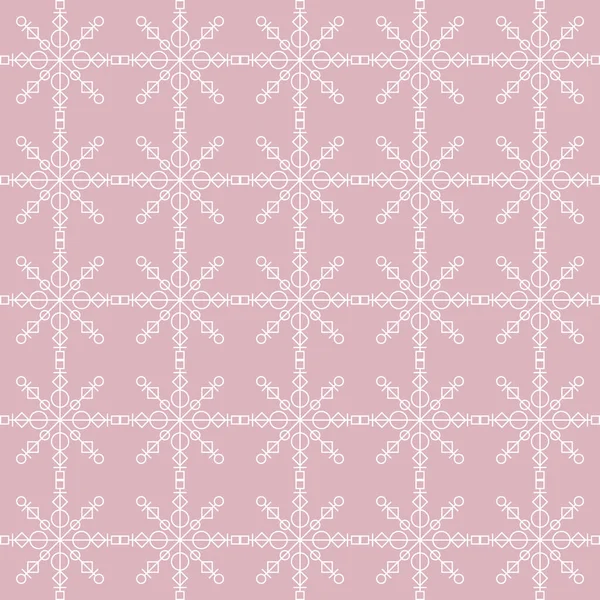 Vector geométrico invierno copos de nieve patrón sin costuras imprimir fondo. — Archivo Imágenes Vectoriales