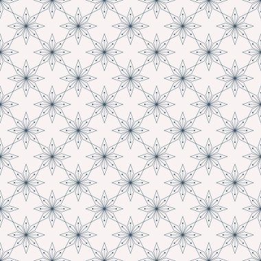 Vektör geometrik beyaz kar taneleri yıldızsız iz arkaplanı.