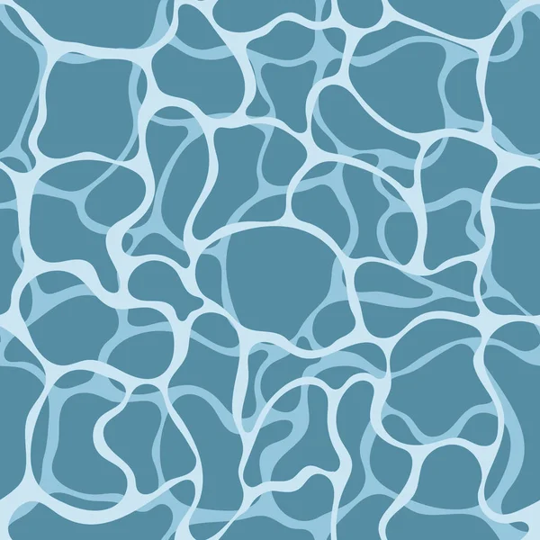 Vecteur dessiné à la main lignes d'eau sans couture motif impression arrière-plan. — Image vectorielle