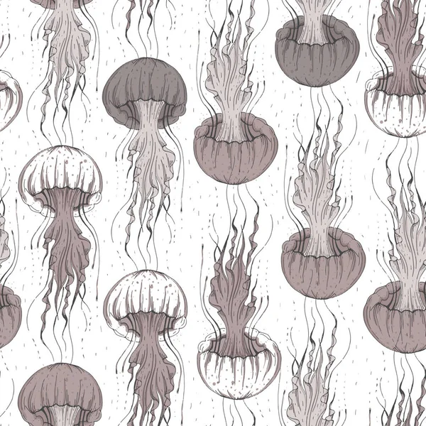 Vektör pastel denizanaları doku arkaplansız desen izi