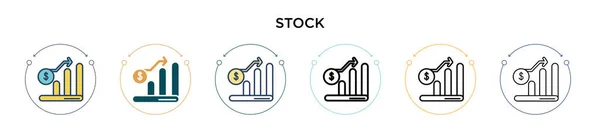 Icono Stock Línea Llena Delgada Contorno Estilo Trazo Ilustración Vectorial — Vector de stock