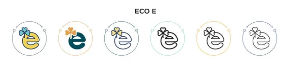 Eco Icon Filled Thin Line Outline Stroke Style Векторная Иллюстрация — стоковый вектор