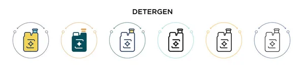 Иконка Детергена Стиле Заполненная Тонкая Линия Контур Штрих Векторная Иллюстрация — стоковый вектор