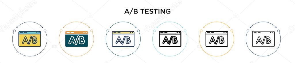 A b testing icons black Vector Art Stock Images | Depositphotos
