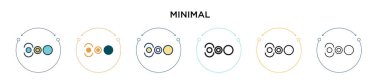 Minimum simge doldurulmuş, ince çizgi, özet ve vuruş stili. Mobil, ui, web için iki renkli ve siyah asgari vektör simgesinin vektör çizimi kullanılabilir