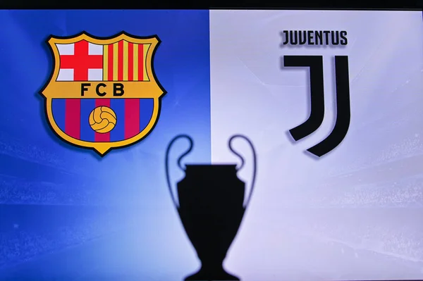 Nyon Swiss Novembro 2020 Barcelona Juventus Futebol Uefa Champions League — Fotografia de Stock