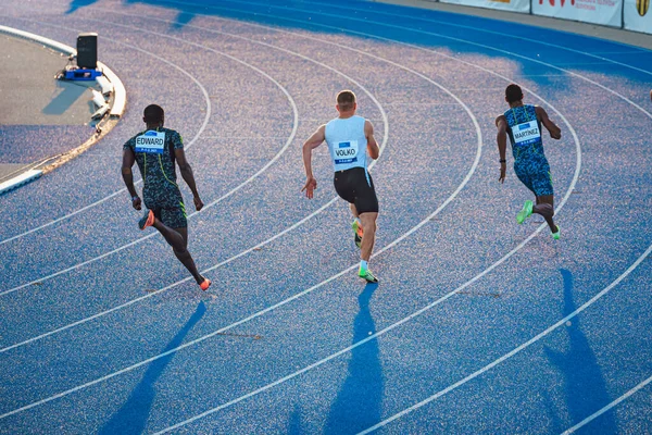 Samorin Slovakien Juni 2021 Track Field Professionellt Lopp Sprint Start — Stockfoto