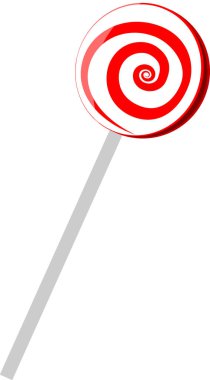Isolated vector image of a lollipop on a white background. clipart