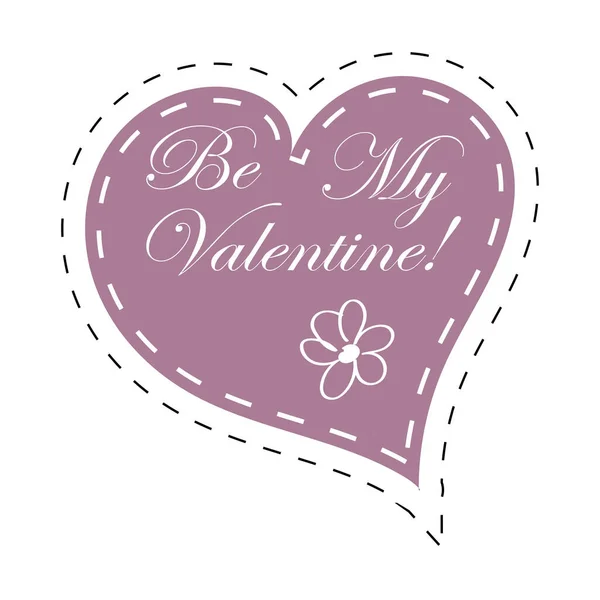 Hartsticker met inscriptie. Vector illustratie voor Valentijnsdag. — Stockvector