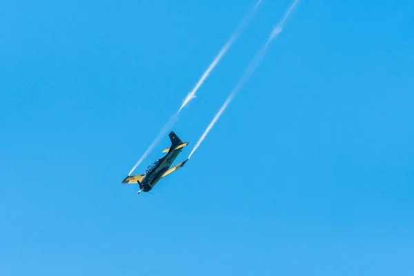 Лешно Польша Июня 2021 Года Североамериканский Троян Выступил Antidotum Airshow — стоковое фото