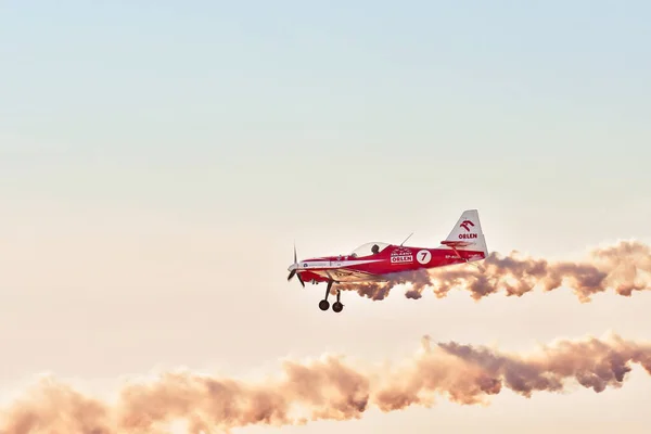 Leszno Polônia Junho 2021 Zelazny Aerobatic Team Zlin 50Ls Apresentou — Fotografia de Stock