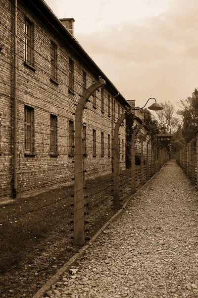 Concentration camp - Auschwitz-Birkenau — 图库照片