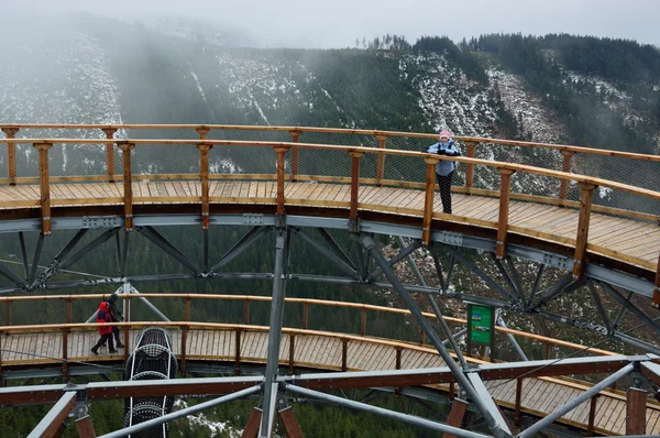 Dolni Morava, Cseh Köztársaság - 2015. December 05.: Sky Walk. — Stock Fotó