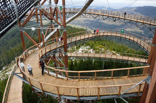 Dolni Morava, Çek Cumhuriyeti - 05 Aralık 2015: gökyüzü yürüyüş.