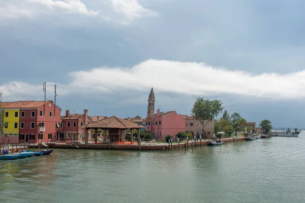 Venedik Şehri Burano Onun Küçük Kanalları Romantik Sokakları Talya — Stok fotoğraf
