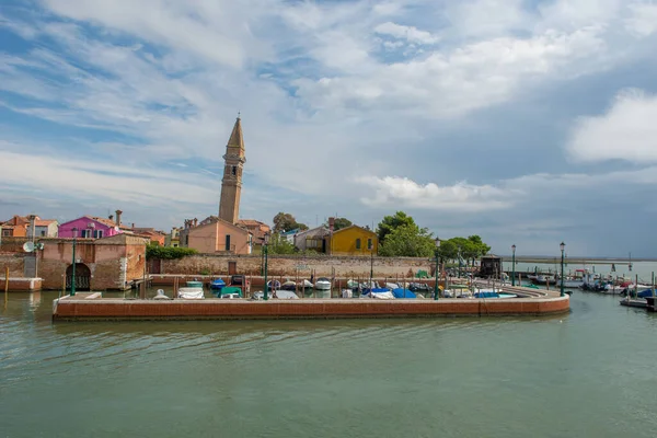 Venedik Şehri Burano Onun Küçük Kanalları Romantik Sokakları Talya — Stok fotoğraf