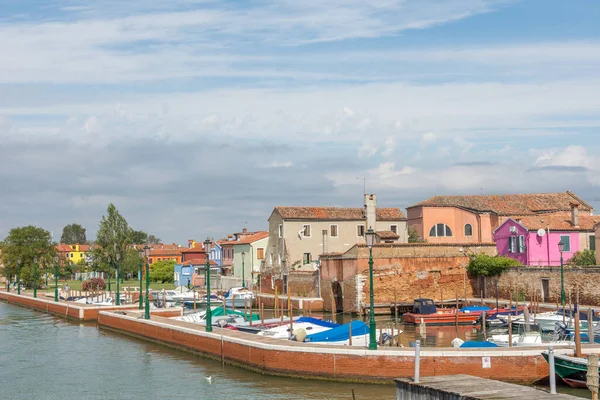 Venedik Şehri Burano Onun Küçük Kanalları Romantik Sokakları Talya — Stok fotoğraf