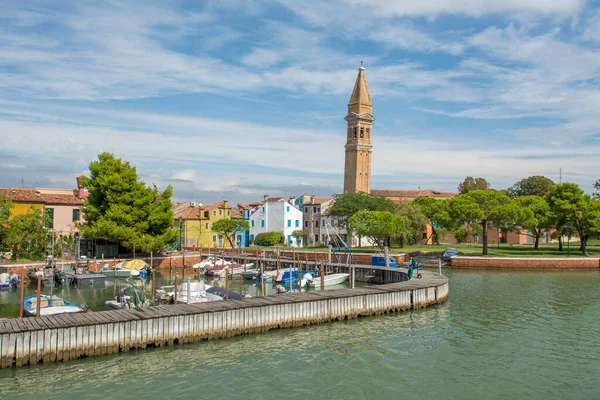 Venedik Şehri Burano Onun Küçük Kanalları Romantik Sokakları Talya — Stok fotoğraf