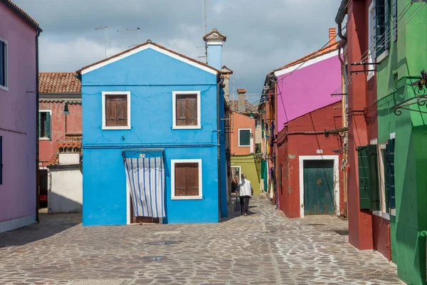 Descubrimiento Ciudad Venecia Burano Sus Pequeños Canales Callejones Románticos Italia — Foto de Stock