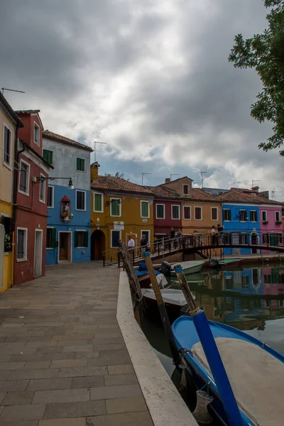 Discovery City Venice Burano Its Small Canals Romantic Alleys Italy — Stock Photo, Image