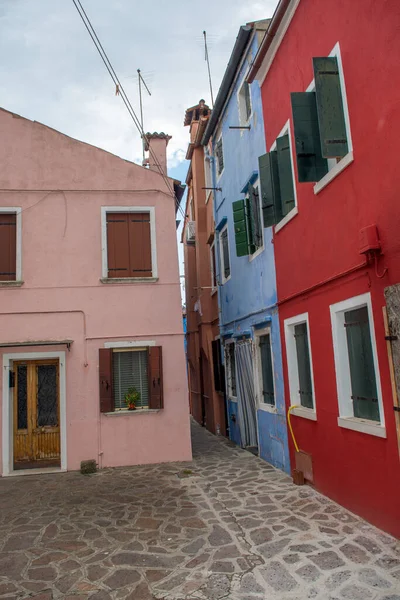 意大利威尼斯 布尔诺及其小运河和浪漫小巷的发现 — 图库照片