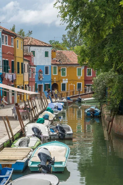 Discovery City Venice Burano Its Small Canals Romantic Alleys Italy — Stock Photo, Image