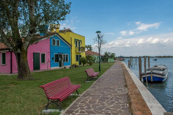 Descubrimiento Ciudad Venecia Burano Sus Pequeños Canales Callejones Románticos Italia — Foto de Stock