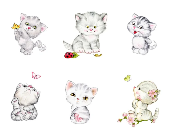 Cute kittens cartoon