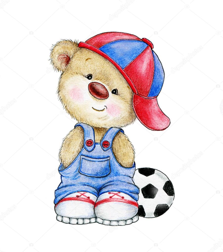 Teddy bear with ball