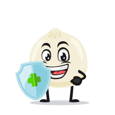 Dim sum maskotunun vektör illüstrasyonuName