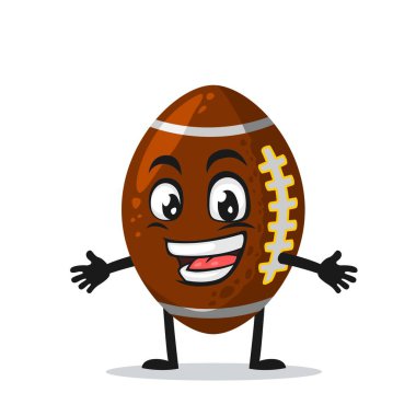 Rugby maskotunun vektör illüstrasyonuName