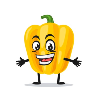 Paprika maskotu veya açık el karakteri çizimi