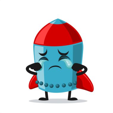 Roket karakteri veya açık el maskotu çizimi