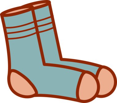 Çorapların hatırlanabilir vektör çizimi