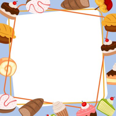 kek ve ekmek dış çerçeve kare