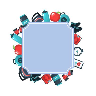 fitness ekipmanları kare etiketi