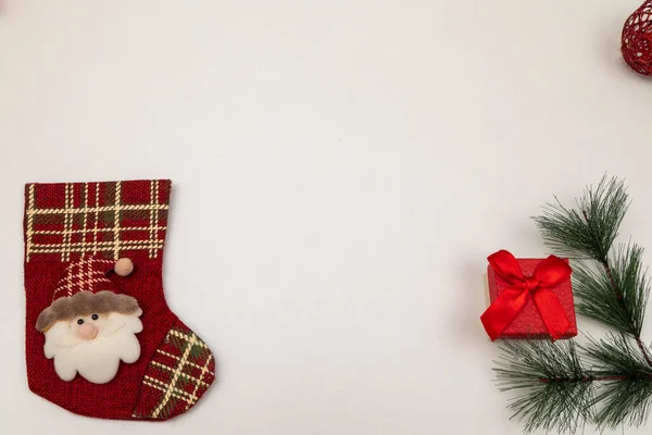 Fundo Natal Vista Superior Com Espaço Cópia — Fotografia de Stock