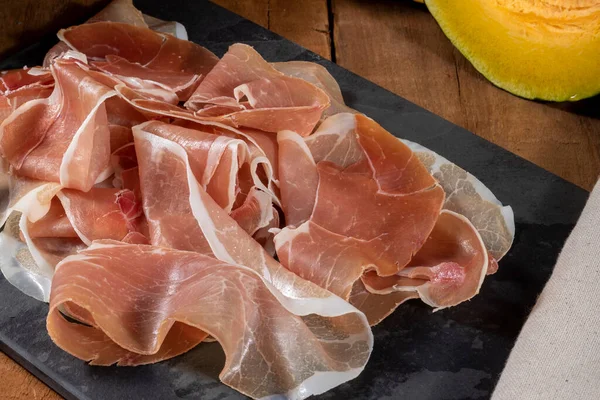 Parmaschinken Jamon Traditionelle Italienische Fleischspezialitäten — Stockfoto