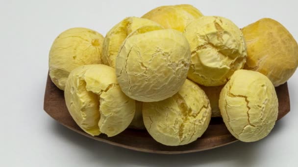 Deliciosos Pães Queijo Comida Típica Brasileira — Vídeo de Stock