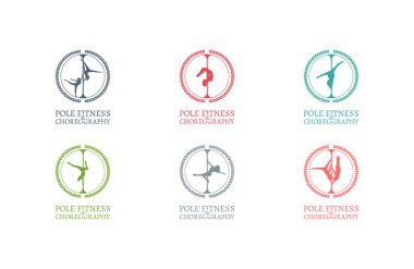 Pole dans okulu Logo veya rozeti. Pole dans okulu için kurumsal kimlik.