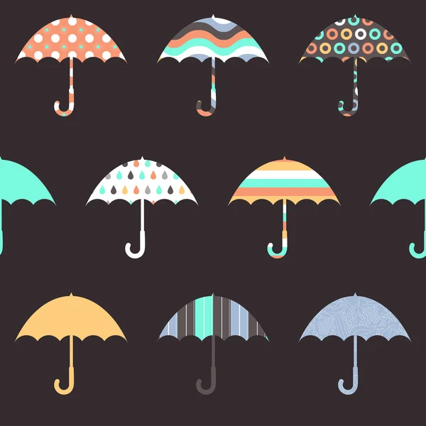 Όμορφη ομπρέλες χωρίς ραφή πρότυπο — Διανυσματικό Αρχείο