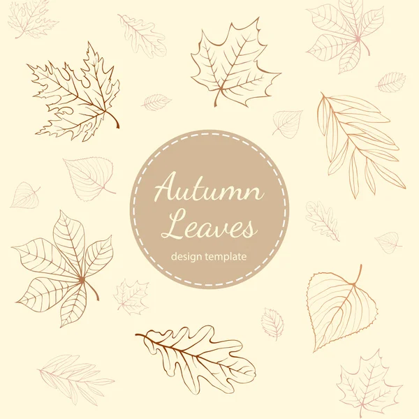 Vorlage für Herbstblätter — Stockvektor