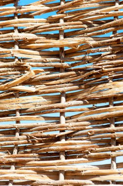 Rattan gerdanlı hasır desen. Çit çaktı.