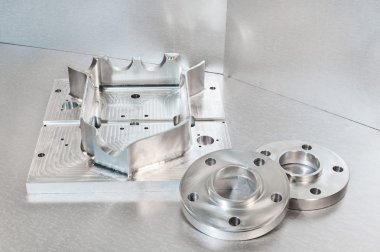Semi-finished steel blank and flanges. Mechanicall engineering.