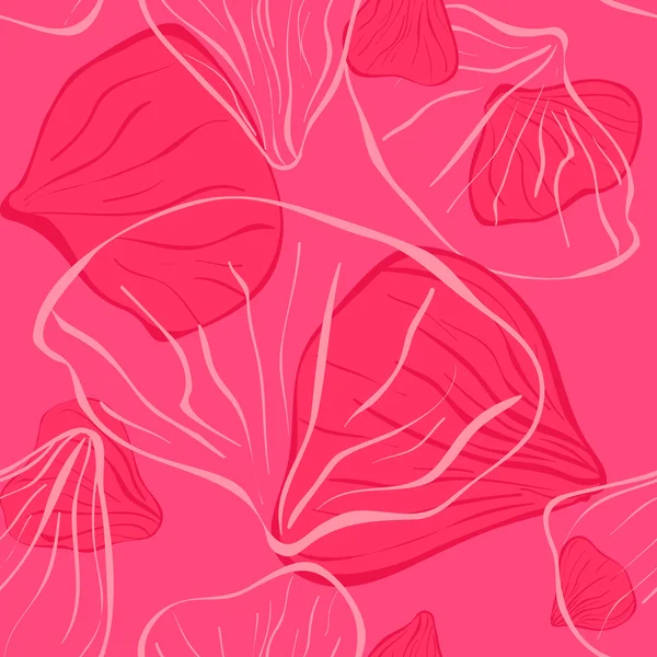 Розовые швы с лепестками цветов — стоковый вектор