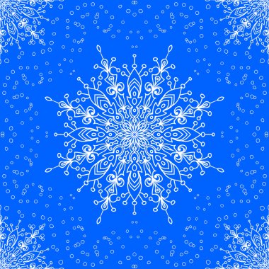 Kış dantel kar tanesi motiv ile sorunsuz