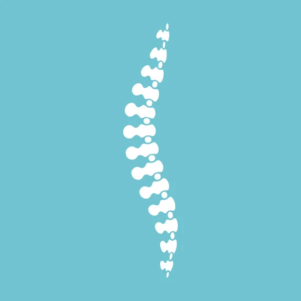 Symbole de diagnostic et de traitement des maladies du dos. — Image vectorielle