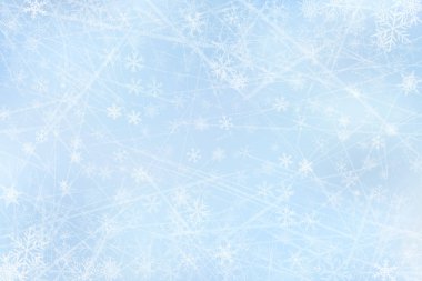 Donmuş mavi desenleri ve kar dokuları olan kış buzu. Soğuk hava tasarımları, tatil afişleri ve soğuk ve pullu efektli soyut mevsimsel çizimler için ideal. Vektör illüstrasyonu